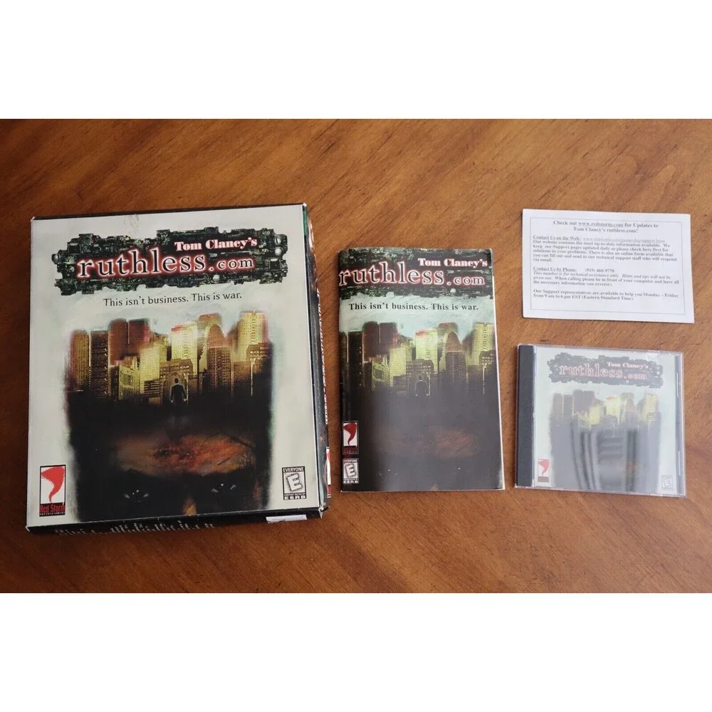 ROUGH Red Storm Tom Clancy's Ruthless.com Vintage PC Game 1998 Big Box